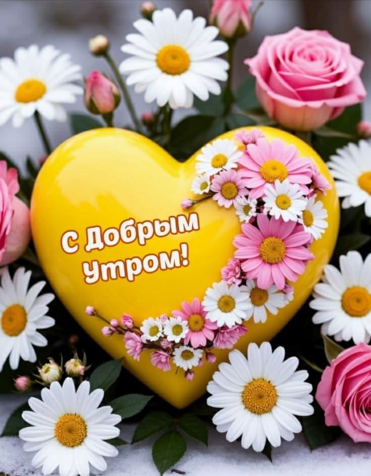 Картинка с праздничным посылом доброе утро с приятной атмосферой