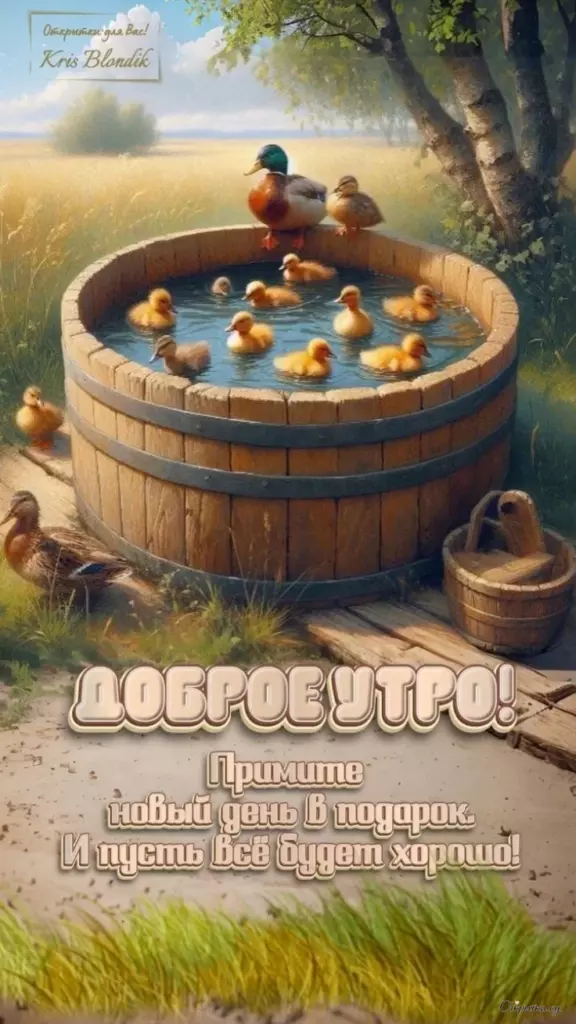 Открытка для поздравления: доброе утро с теплыми пожеланиями