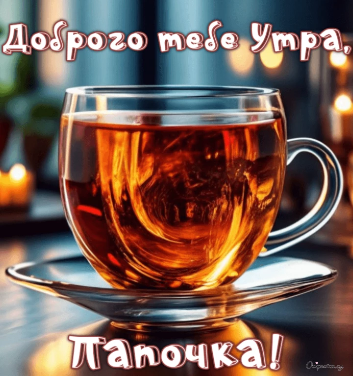 Тематическая открытка доброе утро папа с легким настроением