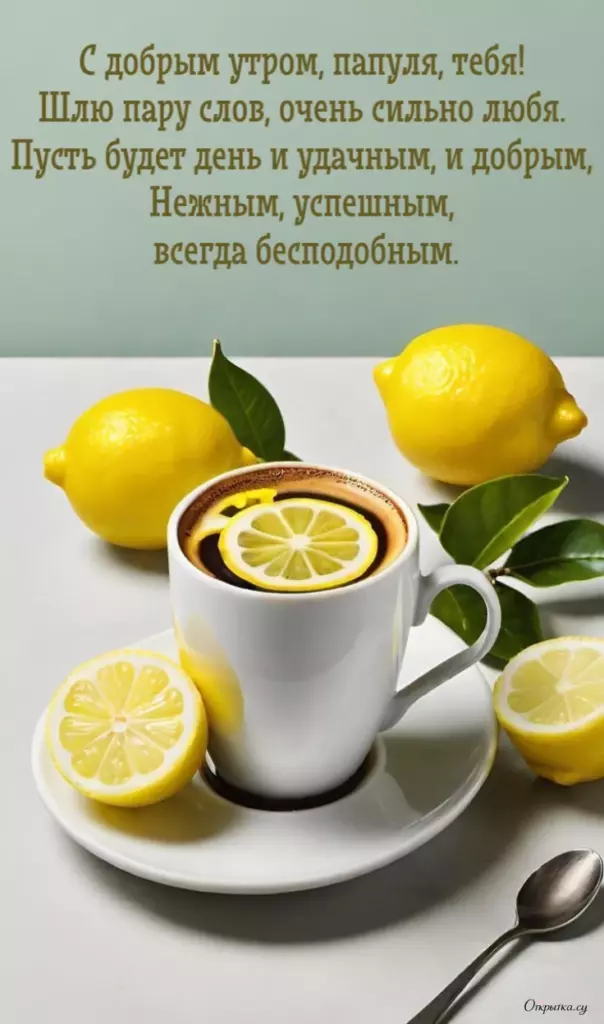 Открытка со светлым настроением доброе утро папа с теплыми словами
