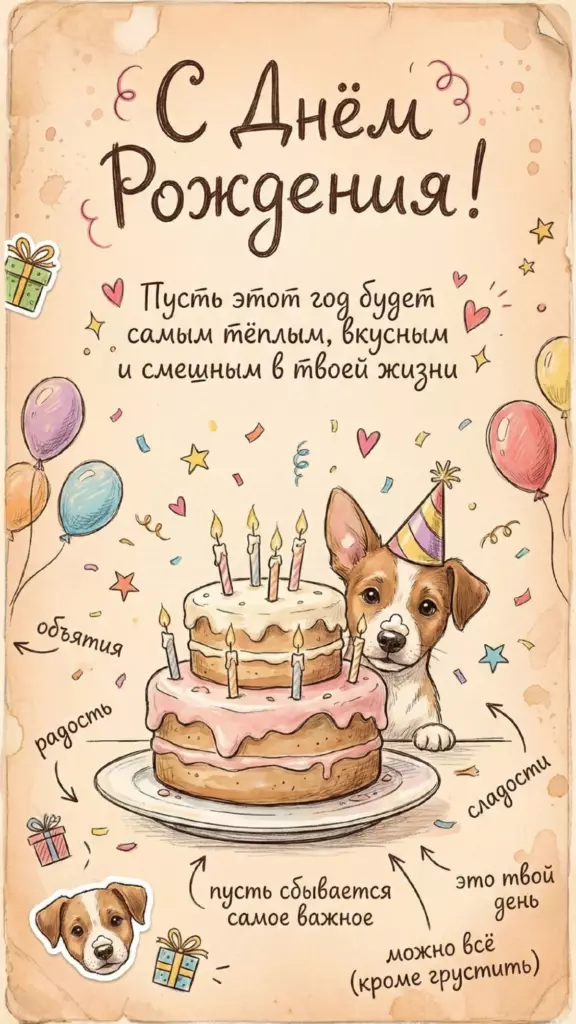 Открытка для близкого человека: с днем рождения с душевным посылом