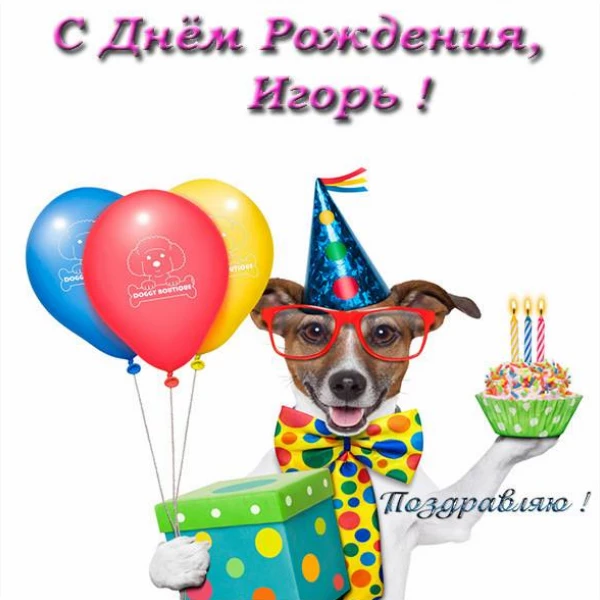 Нежная открытка игорь с днем рождения с тематическим оформлением